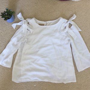 🌵 Roebuck and Co. White Fancy Tied Top Girl's 14